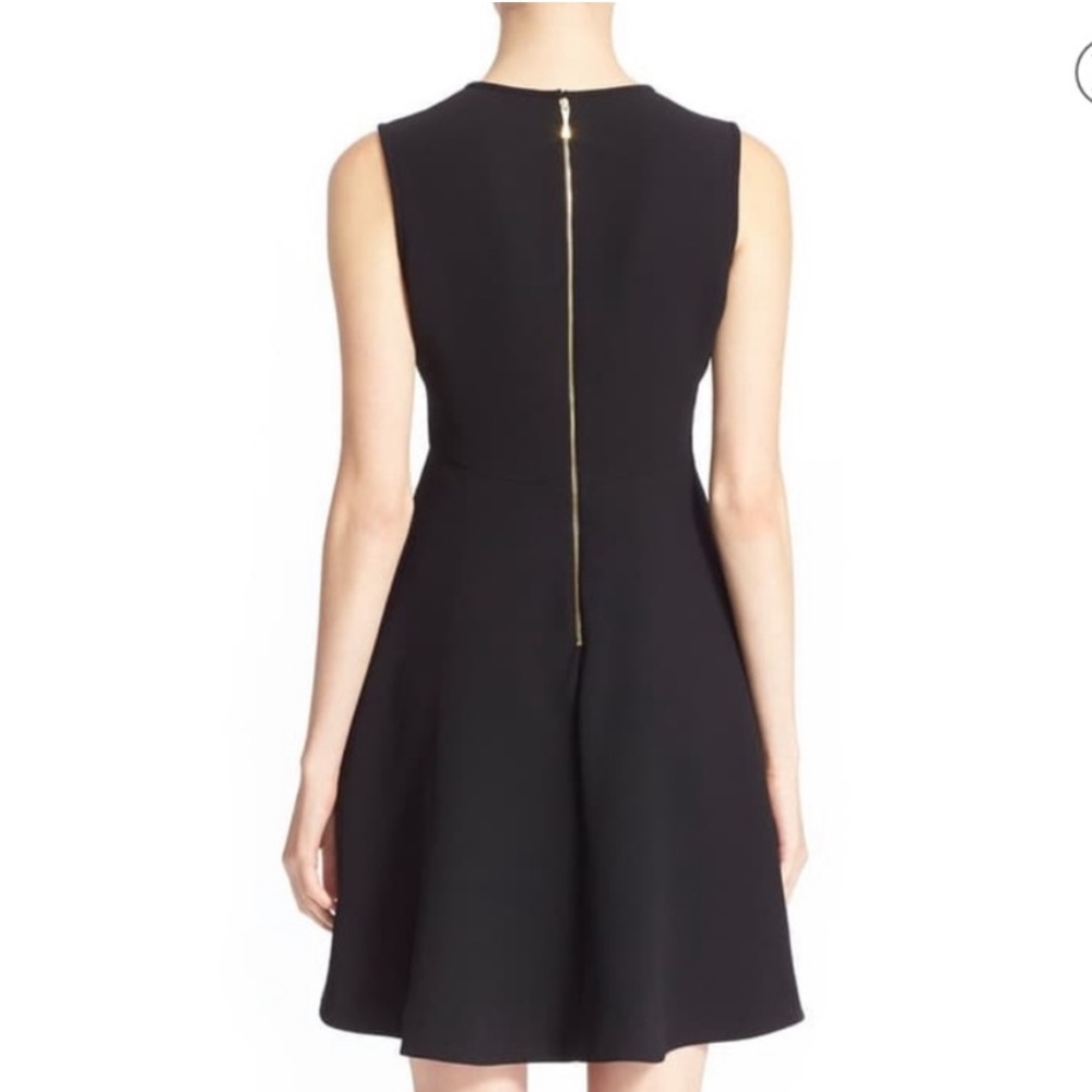 Kate Spade Kite Bow Crepe Fit & Flare Keyhole Black Dress Kate Spade New York - Picture 4 of 10